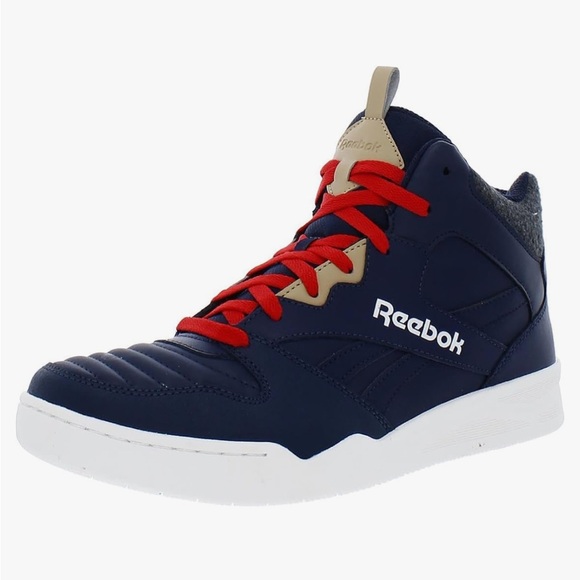 NWT Mens Reebok Royal basketball Hi Tops sneakers NEW size 10 Navy Red - Picture 2 of 5